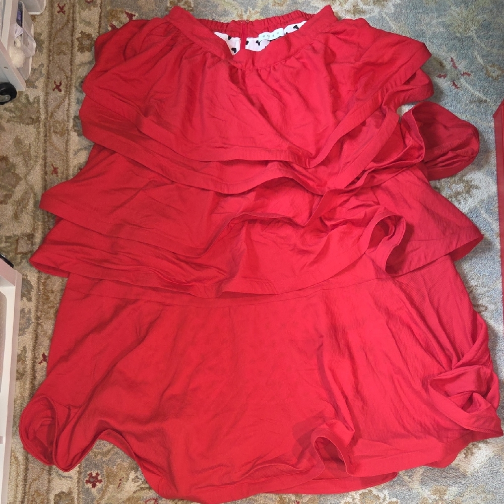 Buru Red Full Length Teagan Skirt